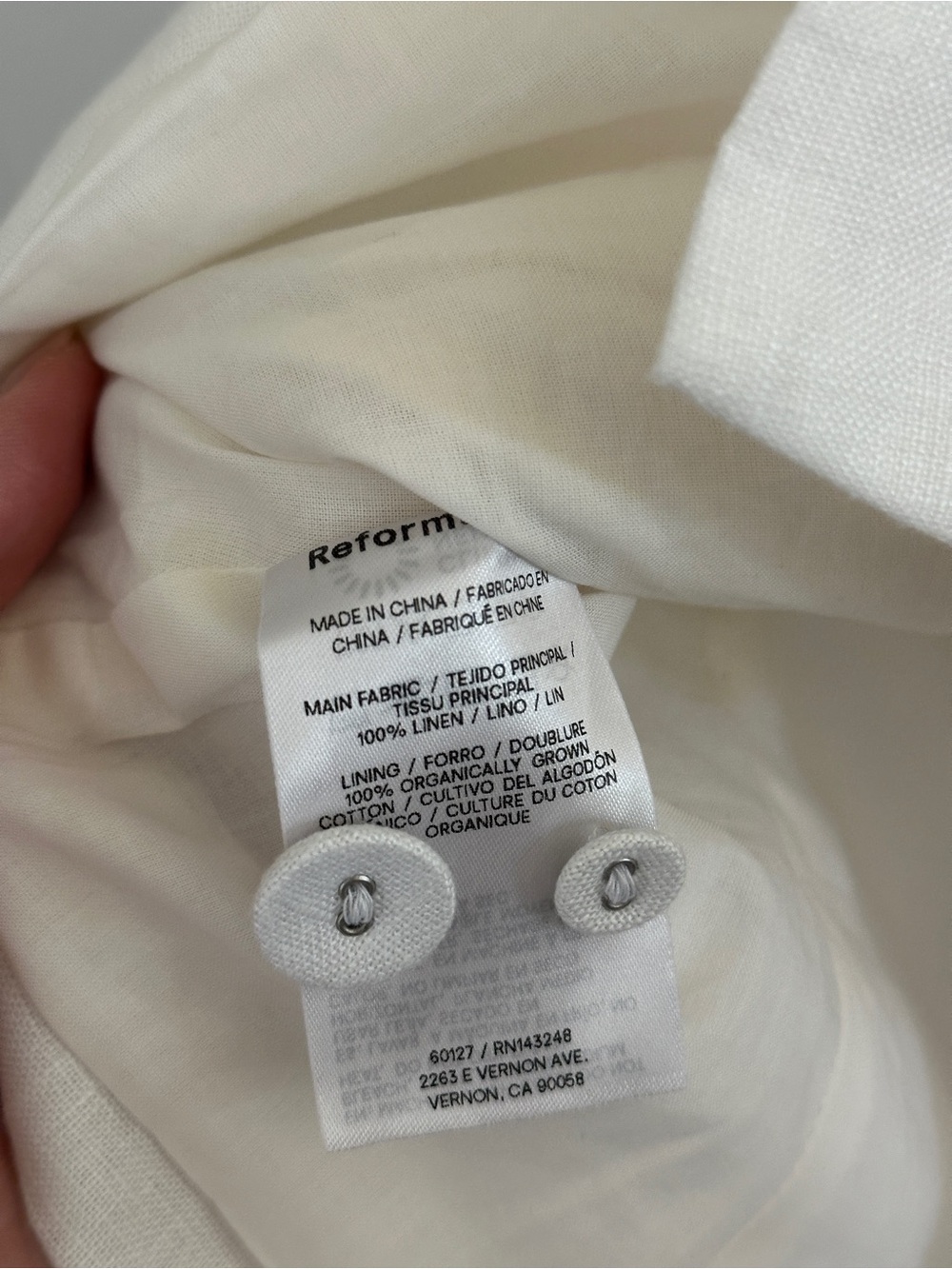 Reformation White Halter Linen Vest - Picture 4 of 5